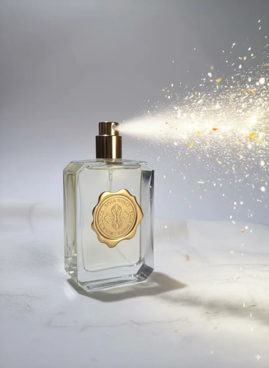 Rosa Dolce Albus şişesi – erkek extrait de parfum